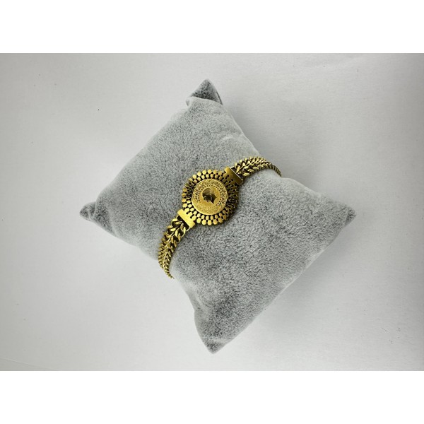 Gold Tuğralı Ayarlanabilir Bileklik